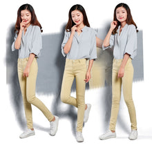 Load image into Gallery viewer, Denim Skinny White Women&#39;s Stretch Jeans Female 2019 Candy Color Cotton Jeans for Women Denim Pencil Jeans Pants Ladies Trousers