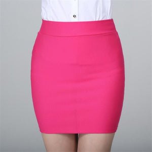 VISNXGI Women Ladies Sexy Summer Package Hip Pencil Skirt Seamless Elastic Pleated High Waist Slim Mini Skirts For Office Party