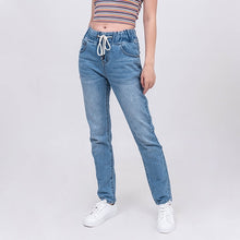 Load image into Gallery viewer, luckinyoyo jean woman mom jeans pants boyfriend jeans for women with high waist push up large size ladies jeans denim 5xl 2019