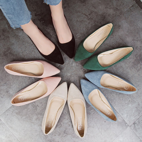 2019  Summer/Autumn Fashion Women Flats Slip on Shoes Candy Color Woman Boat Shoes  Ladies Shallow Ballet Flats Female Footwear