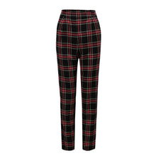 Load image into Gallery viewer, ZHYMIHRET  2019 Autumn Cotton Straight Plaid Women&#39;s Pants  Ankle-Length Zipper Capris Casual Mid Waist Trousers Pantalon Femme