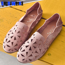 Load image into Gallery viewer, Summer Women Flat Shoes Soft Casual Loafers Female Ballet Flats Sweet Cut Out Suede Slip On Moccasins Breathable Ladies Footwear