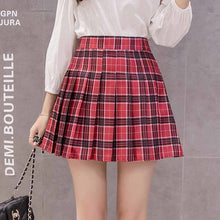 Load image into Gallery viewer, XS-3XL Women Skirt Preppy Style High Waist Chic Stitching Skirts Summer Student Pleated Skirt Women Cute Sweet Girls Dance Skirt