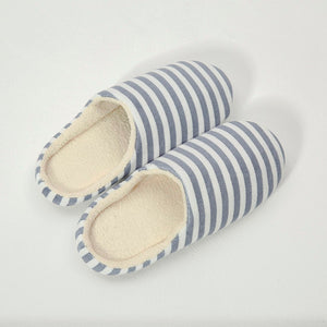 Slipper women Striped Bottom Soft Home Slippers Warm Cotton Shoes Women Indoor Slippers Slip-On Shoes for Bedroom House A30