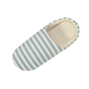 Slipper women Striped Bottom Soft Home Slippers Warm Cotton Shoes Women Indoor Slippers Slip-On Shoes for Bedroom House A30