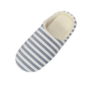 Slipper women Striped Bottom Soft Home Slippers Warm Cotton Shoes Women Indoor Slippers Slip-On Shoes for Bedroom House A30