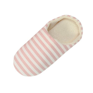 Slipper women Striped Bottom Soft Home Slippers Warm Cotton Shoes Women Indoor Slippers Slip-On Shoes for Bedroom House A30