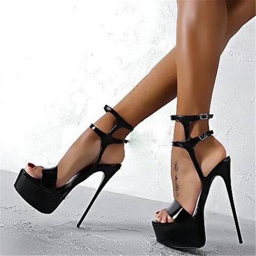 2019 New Summer Sexy Women High Heels Sandals 16cm Fashion Stripper Shoes Party Pumps Shoes Women Platform Sandals