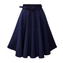 Load image into Gallery viewer, Girl Women Spring Autumn Casual Skirt High Waist Mid-length Jeans Skirt Slim Thin A-line Fashion Wild Skirt Denim Skirt