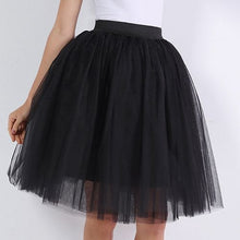 Load image into Gallery viewer, Party Train Puffy 5Layer 60CM Fashion Women Tulle Skirt Tutu Wedding Bridal Bridesmaid Overskirt Petticoat Lolita Saia 2019