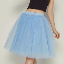 Load image into Gallery viewer, Party Train Puffy 5Layer 60CM Fashion Women Tulle Skirt Tutu Wedding Bridal Bridesmaid Overskirt Petticoat Lolita Saia 2019