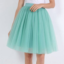 Load image into Gallery viewer, Party Train Puffy 5Layer 60CM Fashion Women Tulle Skirt Tutu Wedding Bridal Bridesmaid Overskirt Petticoat Lolita Saia 2019