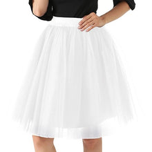 Load image into Gallery viewer, Party Train Puffy 5Layer 60CM Fashion Women Tulle Skirt Tutu Wedding Bridal Bridesmaid Overskirt Petticoat Lolita Saia 2019