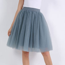 Load image into Gallery viewer, Party Train Puffy 5Layer 60CM Fashion Women Tulle Skirt Tutu Wedding Bridal Bridesmaid Overskirt Petticoat Lolita Saia 2019