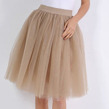 Load image into Gallery viewer, Party Train Puffy 5Layer 60CM Fashion Women Tulle Skirt Tutu Wedding Bridal Bridesmaid Overskirt Petticoat Lolita Saia 2019