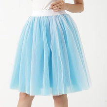 Load image into Gallery viewer, Party Train Puffy 5Layer 60CM Fashion Women Tulle Skirt Tutu Wedding Bridal Bridesmaid Overskirt Petticoat Lolita Saia 2019