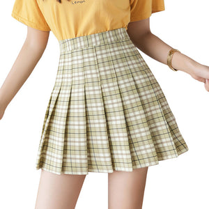 New Summer Skirt High Waist Women Plaid Skirt Preppy Style School Uniforms Harajuku Fashion Pleated Skirt Dance Skirt XS-XXL