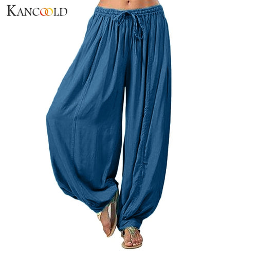 KANCOOLD Pants Women Plus Size Solid Color Casual Loose Harem Pants long Pants Trousers fashion new Pants woman 2019