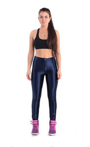 American Style Pencil Pants Shiny Disco Pants High Waist Women 'S Trousers Leggings Pants