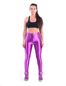 American Style Pencil Pants Shiny Disco Pants High Waist Women 'S Trousers Leggings Pants