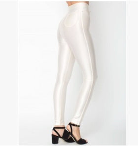 American Style Pencil Pants Shiny Disco Pants High Waist Women 'S Trousers Leggings Pants