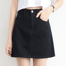 Load image into Gallery viewer, Lucyever Fashion Korean Spring Summer Women Denim Skirt High Waist Mini Skirts Jeans Plus Size Harajuku Cotton Girls Black Skirt