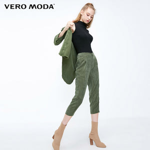 Vero Moda Corduroy Waist Pleat Cinched Legs Capri Pants | 31846J509