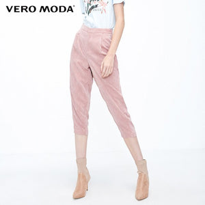 Vero Moda Corduroy Waist Pleat Cinched Legs Capri Pants | 31846J509