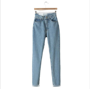 2020 New Slim Pencil Pants Vintage High Waist Jeans New Womens Pants Full Length Pants Loose Cowboy Pants Jeans Woman