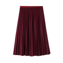 Load image into Gallery viewer, Hot Sale Summer Women&#39;s Swing Pleated Skirt Solid High Elastic Waist New A-Line Tulle Ladies Casual Mid-Calf Skirt