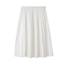 Load image into Gallery viewer, Hot Sale Summer Women&#39;s Swing Pleated Skirt Solid High Elastic Waist New A-Line Tulle Ladies Casual Mid-Calf Skirt