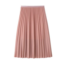 Load image into Gallery viewer, Hot Sale Summer Women&#39;s Swing Pleated Skirt Solid High Elastic Waist New A-Line Tulle Ladies Casual Mid-Calf Skirt