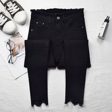 Load image into Gallery viewer, Jeans Women Elegant Streetwear Ulzzang All-match Spring Autumn High Waist Female Korean Style Slim Tight Simple Womens Trousers