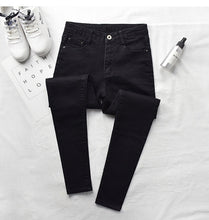 Load image into Gallery viewer, Jeans Women Elegant Streetwear Ulzzang All-match Spring Autumn High Waist Female Korean Style Slim Tight Simple Womens Trousers