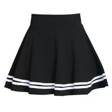 Load image into Gallery viewer, Pleated Skirt High Waist A-Line Women Skirts Striped Stitching Sailor Pleated Skirt Elastic Waist Sweet Girls Dance Skirt