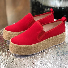 Load image into Gallery viewer, Dihope  Canvas Flats 2020 Fashion Women Ladies Espadrille Shoes Thick bottom non-slip Flats Shoes Girls Lace up Round Toe Casual