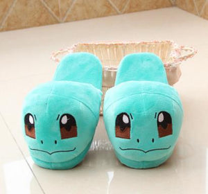 Women Anime Cartoon Pokemon Slippers Lovers Warm Woman Slippers Elf Ball Pikachu Go Plush Shoes Home House Slippers Children