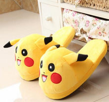 Load image into Gallery viewer, Women Anime Cartoon Pokemon Slippers Lovers Warm Woman Slippers Elf Ball Pikachu Go Plush Shoes Home House Slippers Children