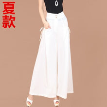 Load image into Gallery viewer, New Plus size Summer fashion Women solid Wide Leg Loose cotton Dress Pants Female Casual Skirt Trousers Capris Culottes tb299