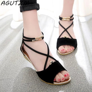 AGUTZM Women's Sandals Shoes Woman Wedges Heels Sandals Women's Summer Shoes Gladiator Sandals Ladies Wedge Shoes For Woman