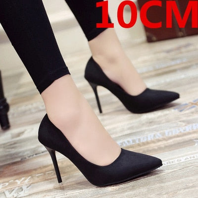 Cresfimix women fashion sweet spring & summer slip on high heel shoes lady casual sweet street & office high heel pumps a2912