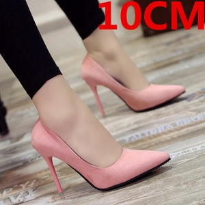 Cresfimix women fashion sweet spring & summer slip on high heel shoes lady casual sweet street & office high heel pumps a2912