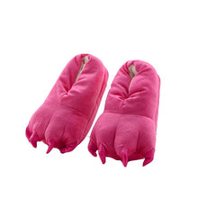 Load image into Gallery viewer, Winter Soft Warm Monster Dinosaur Paw Funny Slippers for Men Women Kids Parent-child Home House Slipper Shoes Room Cotton Shoes