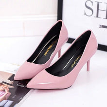 Load image into Gallery viewer, Hot Selling Women Shoes Pointed Toe Pumps Patent Leather Dress Red 8CM High Heels Boat Shoes Shadow Wedding Shoes Zapatos Mujer