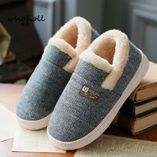 Load image into Gallery viewer, WHOHOLL Women Winter Warm Fur Slippers men Slippers Cotton Sheep Lovers Home Slippers Indoor Plush Size House Shoes Woman