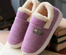 Load image into Gallery viewer, WHOHOLL Women Winter Warm Fur Slippers men Slippers Cotton Sheep Lovers Home Slippers Indoor Plush Size House Shoes Woman