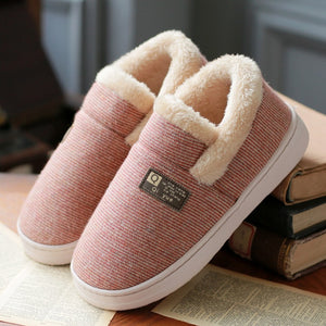 WHOHOLL Women Winter Warm Fur Slippers men Slippers Cotton Sheep Lovers Home Slippers Indoor Plush Size House Shoes Woman