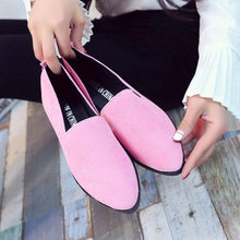 Load image into Gallery viewer, 2019 Spring Women Loafers Flats Shoe Women Casual Shoes Suede Slip on Boat shoes Female Shoe Comfortable Ballet Flats Size 35-40