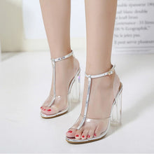 Load image into Gallery viewer, Hot Women Pumps Sexy Transparent Heels Fashion Jelly Shoes Casual Clear Shoes Women High Heels Summer Classic Pumps Buckle Strap