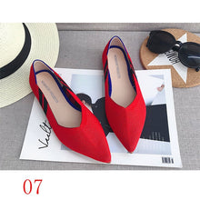 Load image into Gallery viewer, New Women&#39;s Casual flats bailarinas luxury Brand Shallow Mouth Pointed Ballet Female Boat Shoes wool Knitted Maternity loafers